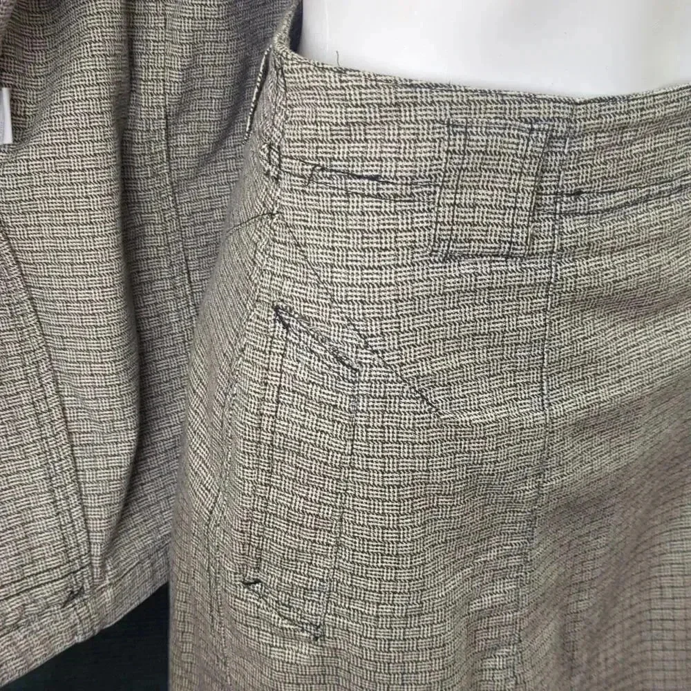 Vintage 80s In-Wear Women's Suit; Skirt & Blazer 100% Cotton - Picture 10 of 16